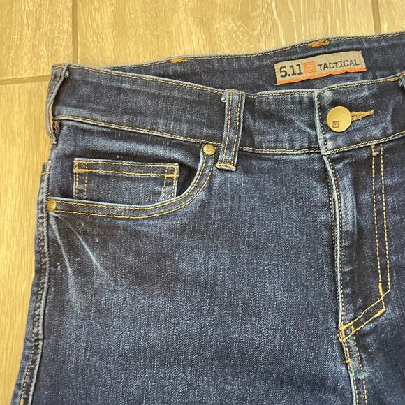 5.11 Tactical Women’s Jeans Size 4 Regular Straight Leg Dark Wash Hidden Pockets - Picture 7 of 11